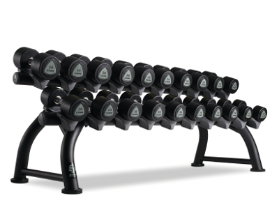 Ziva Urethane Håndvægte og Ziva Performance 10 Pair Dumbbell Rack